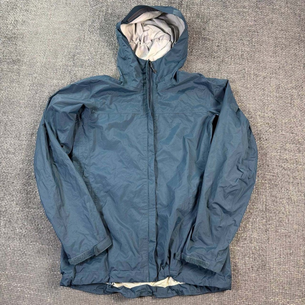 MEC Rain Jacket Womens XS Slate Blue Hooded Waterproof Shell Gorpcore JA 1142